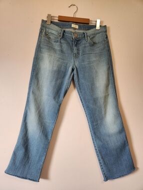 MOTHER The Rascal Ankle Fray Jeans Light Kitt Wash Size 29 GUC Style 1034-104